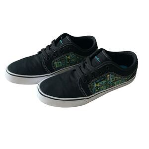 Maui & Sons Wave Men's Skate Shoes Lace Up Black Suede Size /6